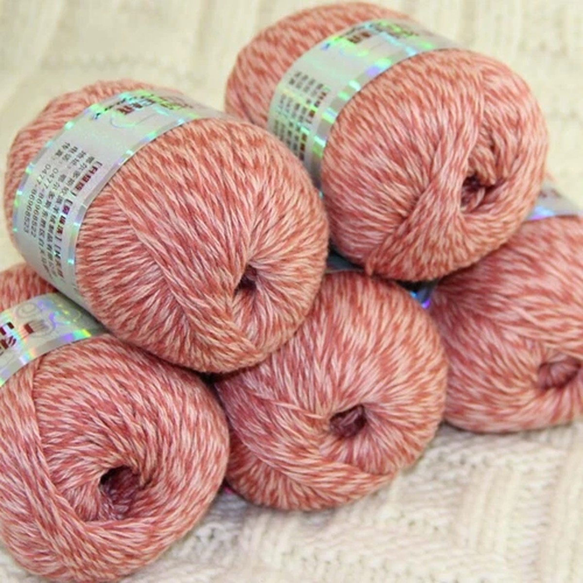 New Sale Soft 5 Skeins x50g Pure Cashmere Blankets Hand Crocheted Wool Yarn 34