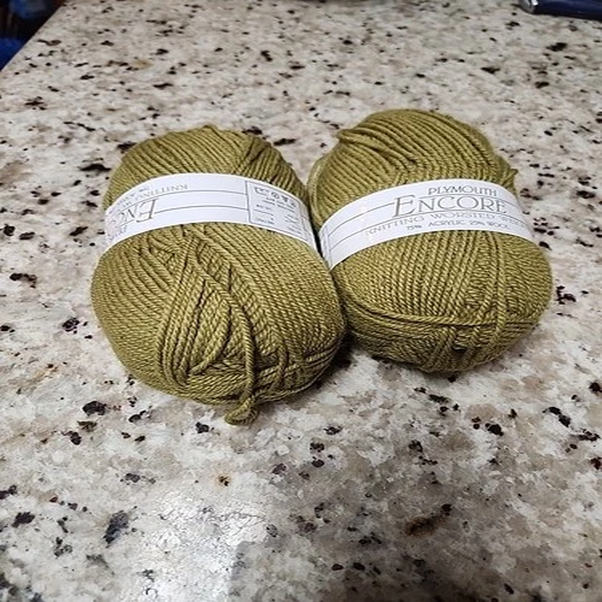 Plymouth Yarn Encore green, lot of 2
