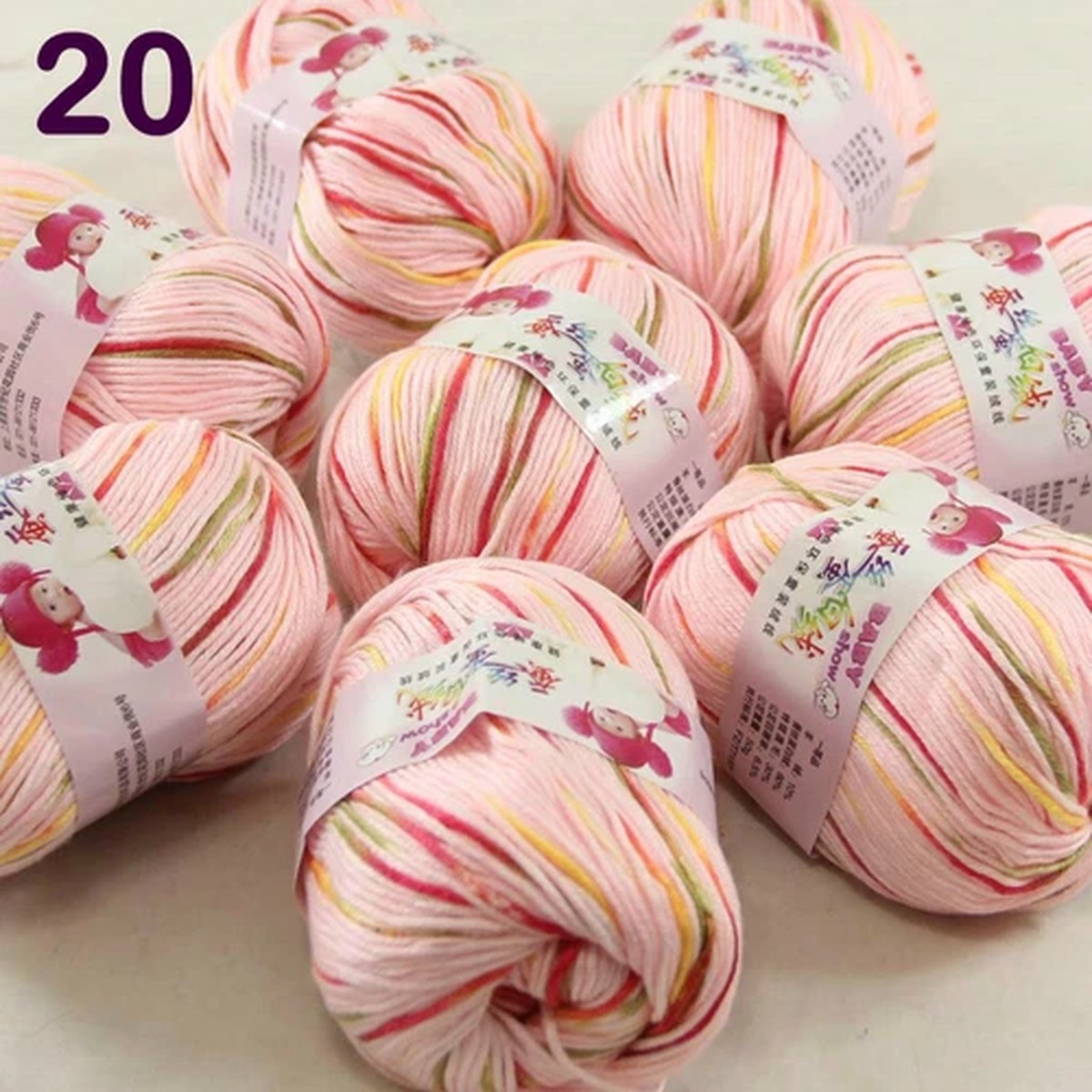 Sale 8 Skeinsx50g Cashmere Silk Wool Children Hand Knit Blankets Crochet Yarn 20