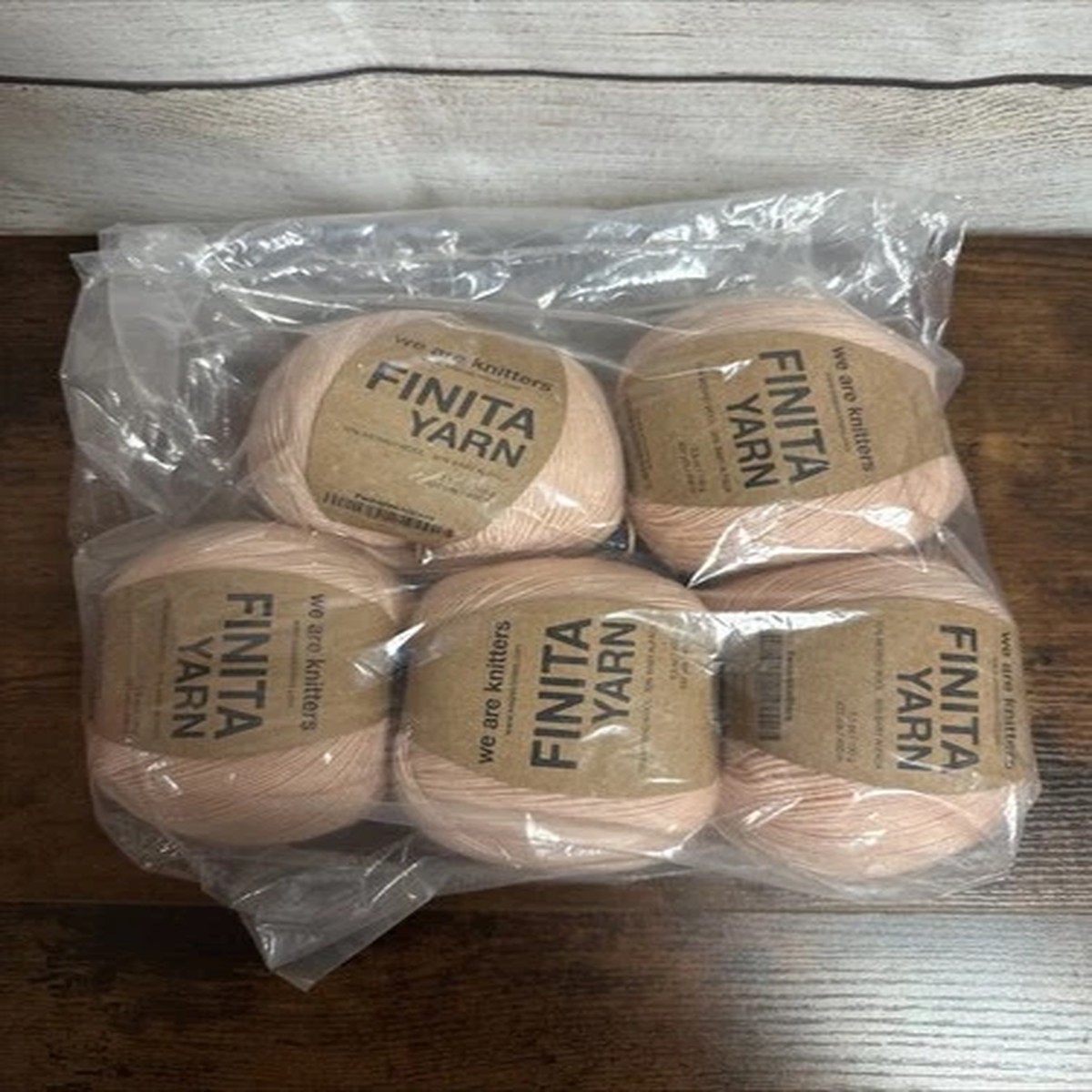 We Are Knitters Finita Yarn Merino Wool Baby Alpaca 437 Yard Salmon 5x LOT