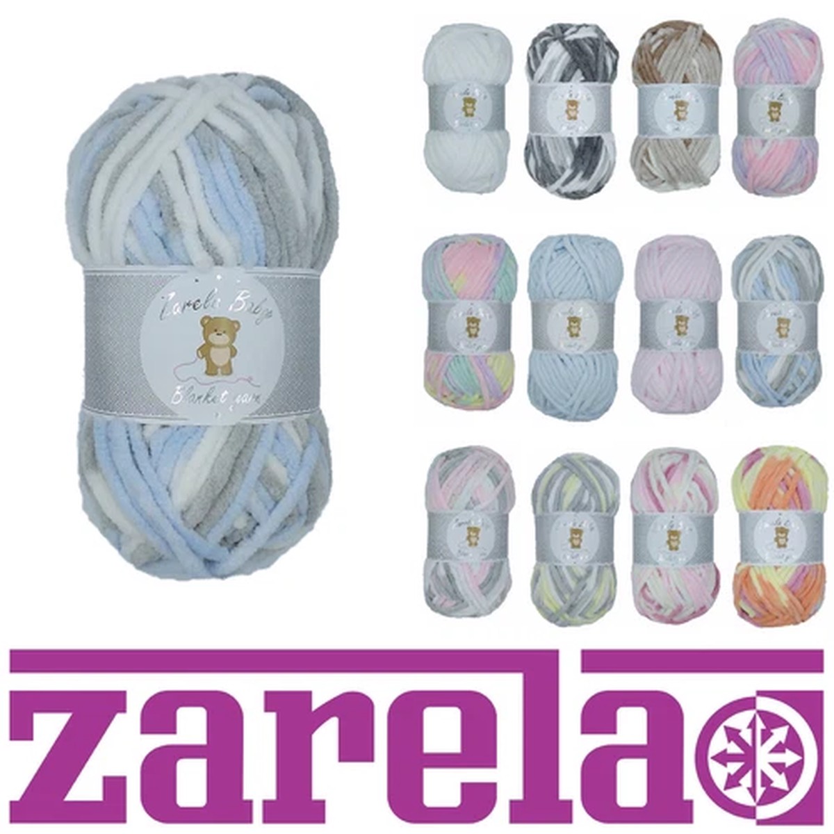 Zarela Baby Blanket Yarn/Wool 100g ***VARIOUS COLOURS*** BLANKET