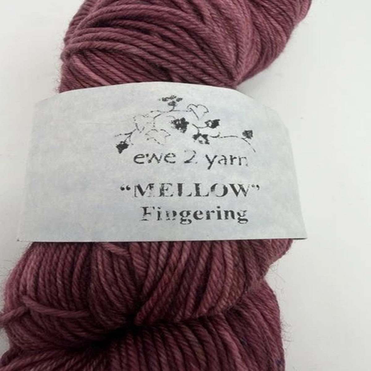 1 Skein Ewe 2 Yarn Red Mellow Fingering 100% Merino Wool Hand Painted Yarn