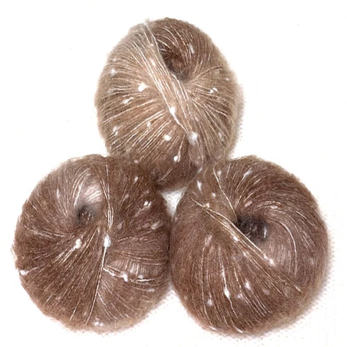 3 balls x 50g Mohair yarn : Gradient Brown Multicolour 21