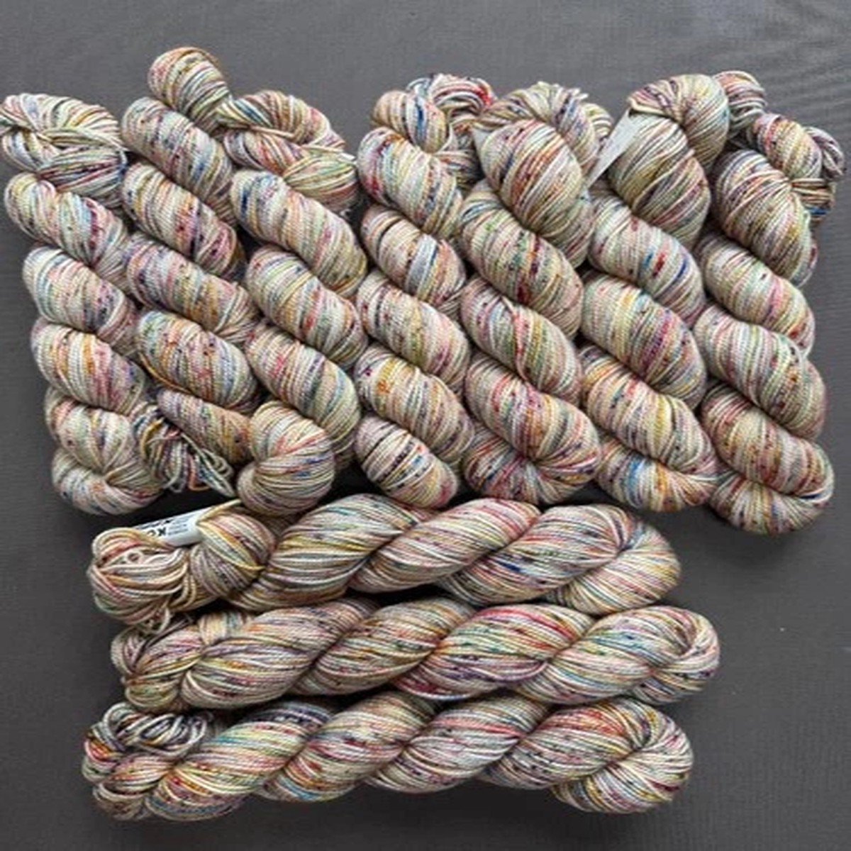 KOIGU KPPPM Fingering Yarn 100% Merino - 10 Skeins 175 Yds ea Confetti Cream