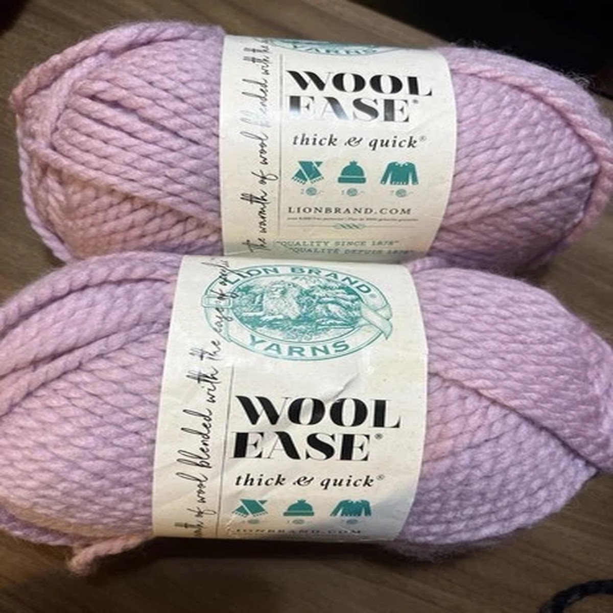 Lion Brand Wool Ease Thick And Quick Yarn FAIRY Acrylic Wool 6oz ea. Set-2