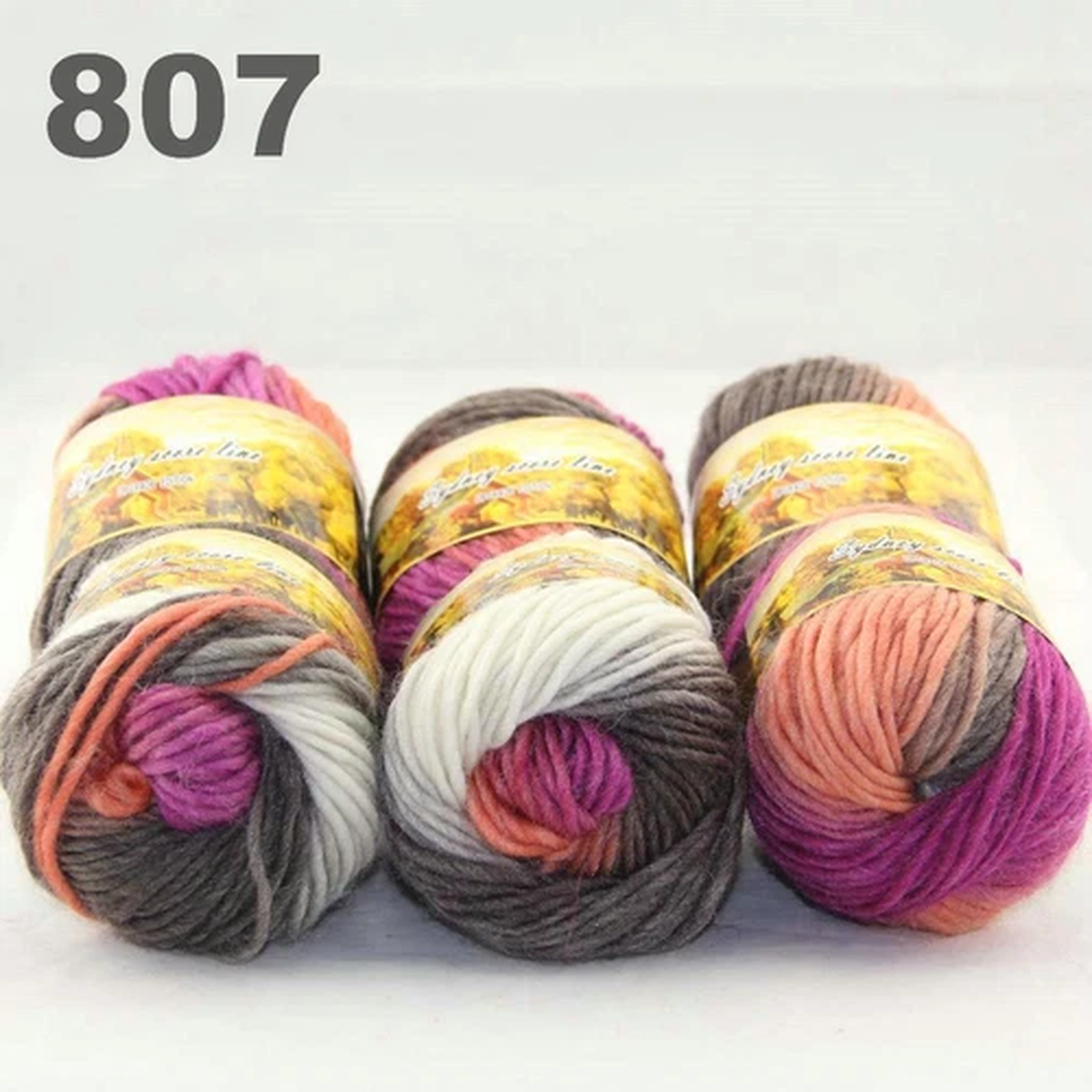 Sale LOT of 6Ballsx50g NEW Chunky Hand-woven Colors Knitting Scores wool yarn 07