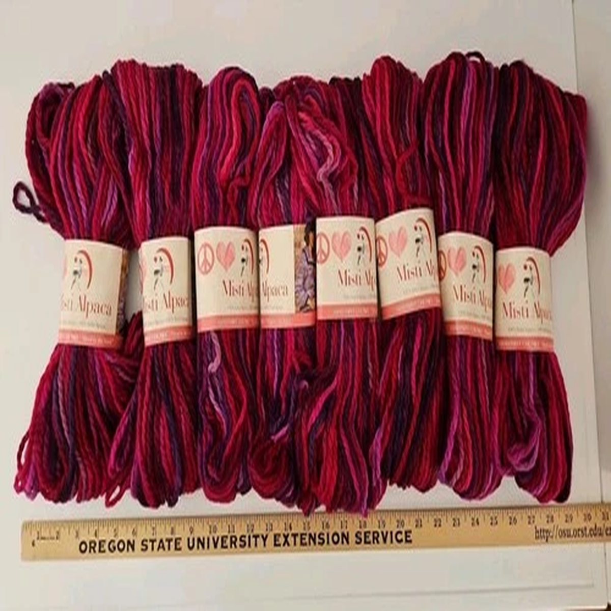 8X Misti Alpaca Hand Paint Chunky LA BOHEME Yarn 100 Gram 108 Yards Each PINK