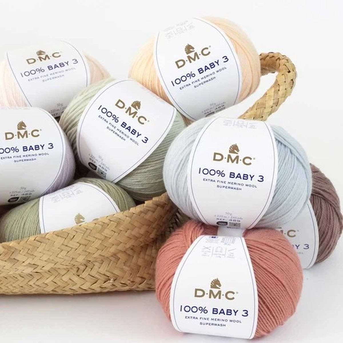 DMC 100% Baby-3 Wool pure Merino wool