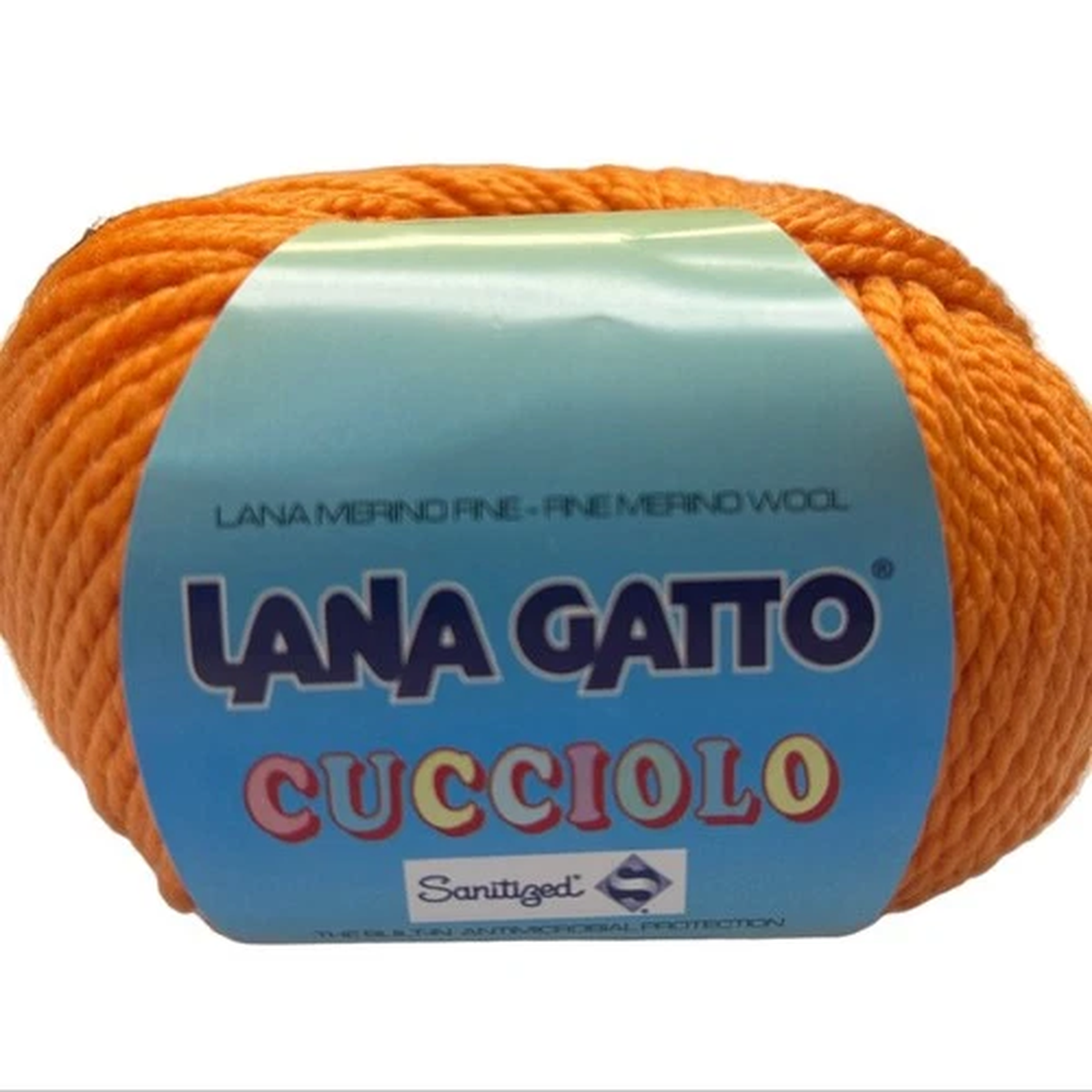 Lana Gatto Cucciolo #10087 Orange Soft Merino Wool Yarn Skeins Machine Wash