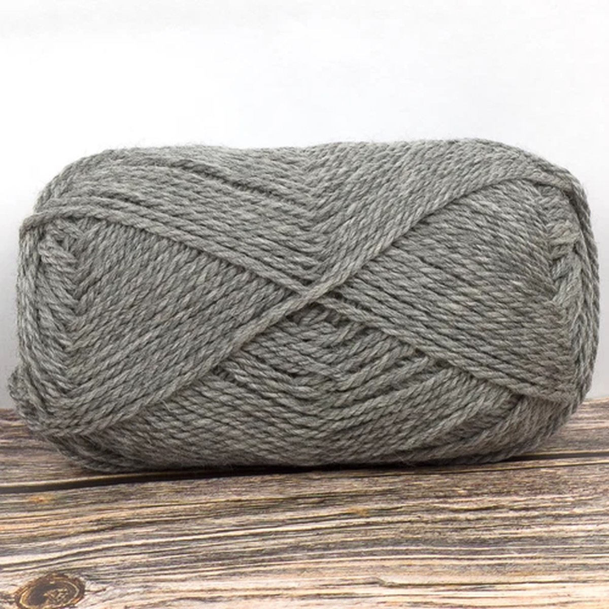 Merino 8 ply Yarn (Dyed Medium Grey) 50g 115m 8 ply Wool Knitting Crochet