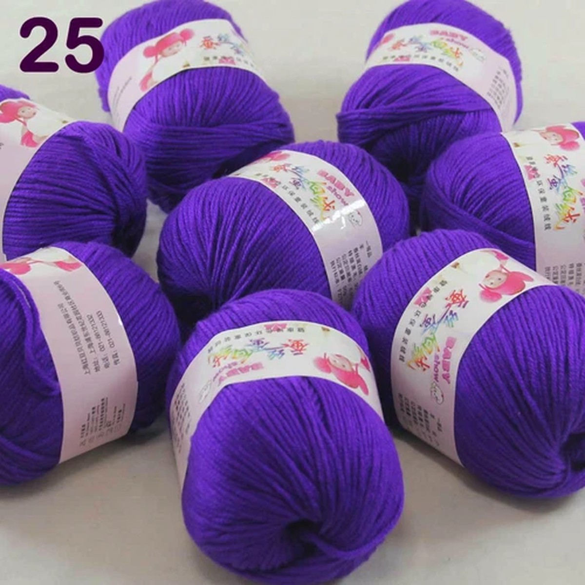 Sale 8 Skeinsx50g Cashmere Silk Wool Children Hand Knit Blankets Crochet Yarn 25