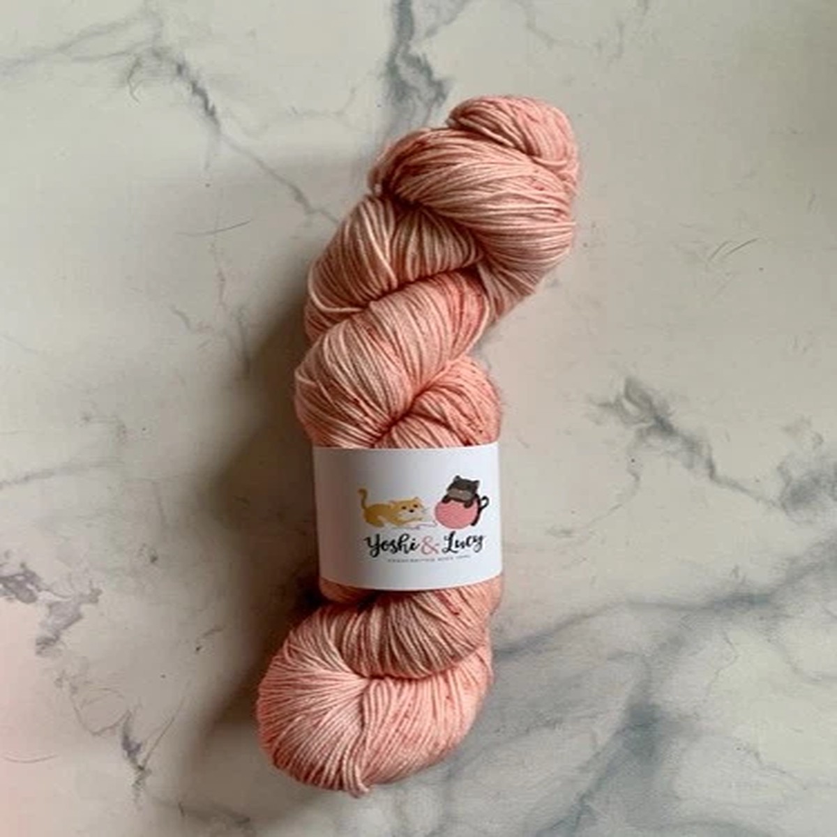 Yoshi & Lucy Isabel 4-Ply Fingering Yarn Merino/Nylon Hand Dyed Georgia Peach