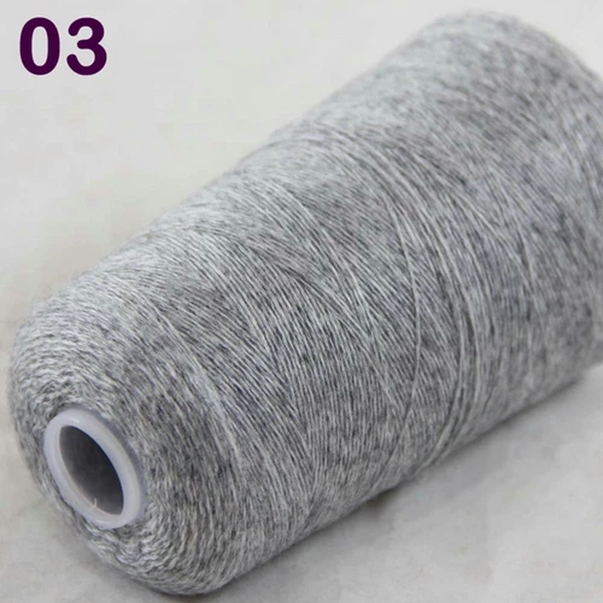 NEW Luxurious Soft 100g Mongolian Pure Cashmere Knitting Cone Wool Yarn Silver