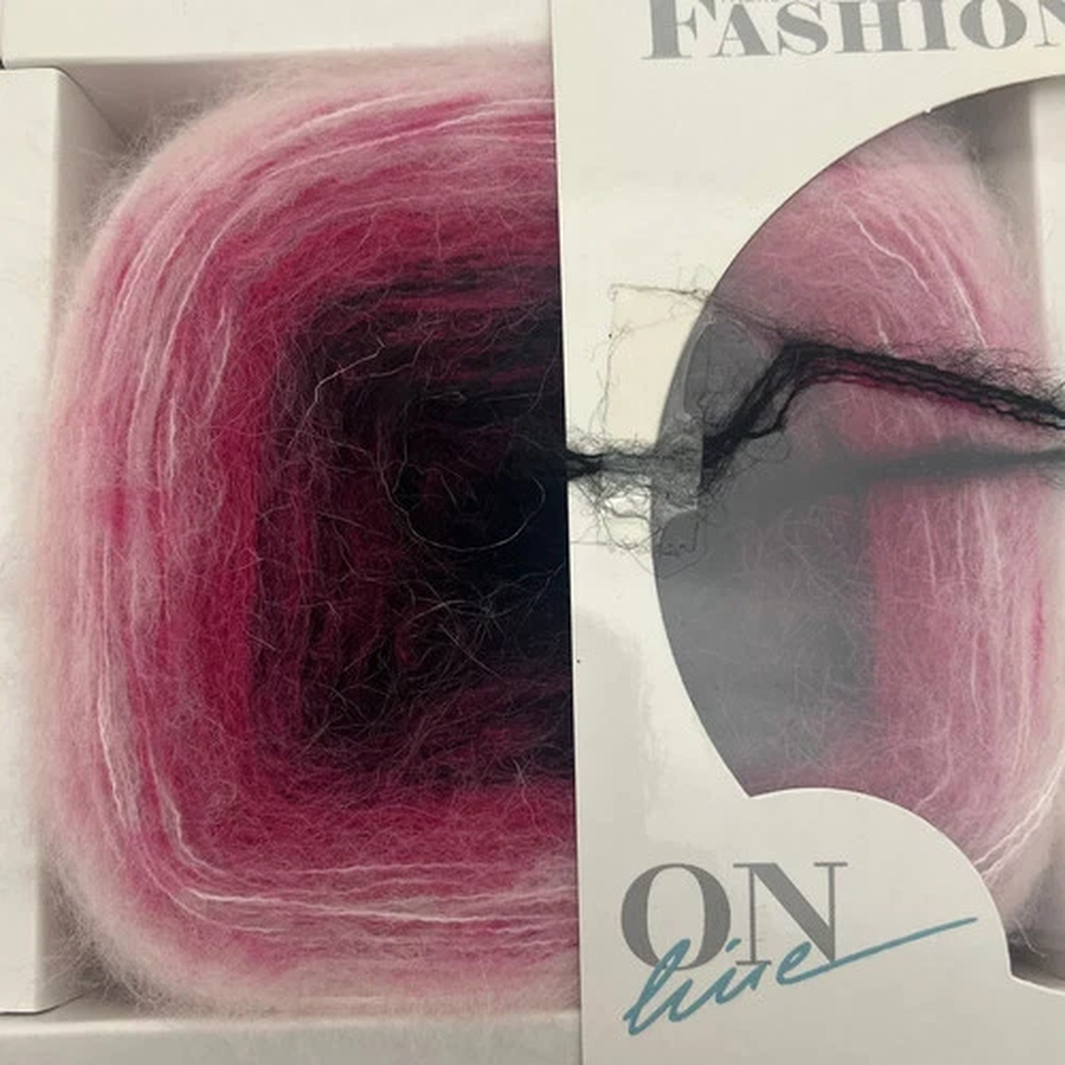 ONline Fashion Box No. 2 FUCHSIA BLACK Gradient #02 Mohair Blend Yarn & Pattern