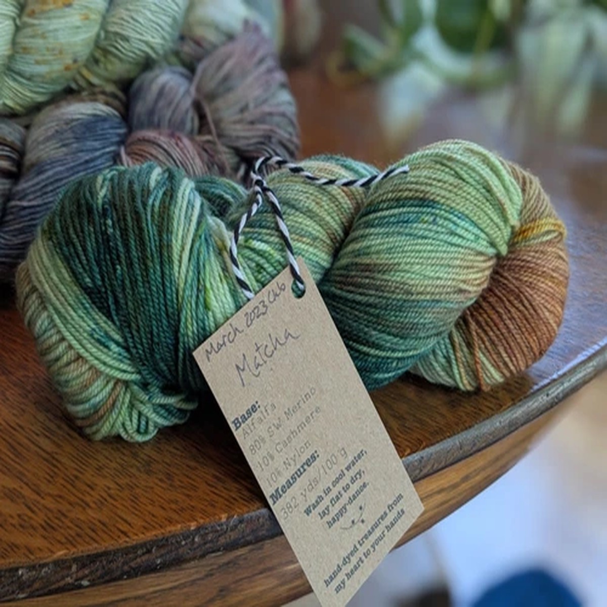 Six and Seven Fiber Alfalfa Club Colorway - Merino-Cashmere 100g/382yds