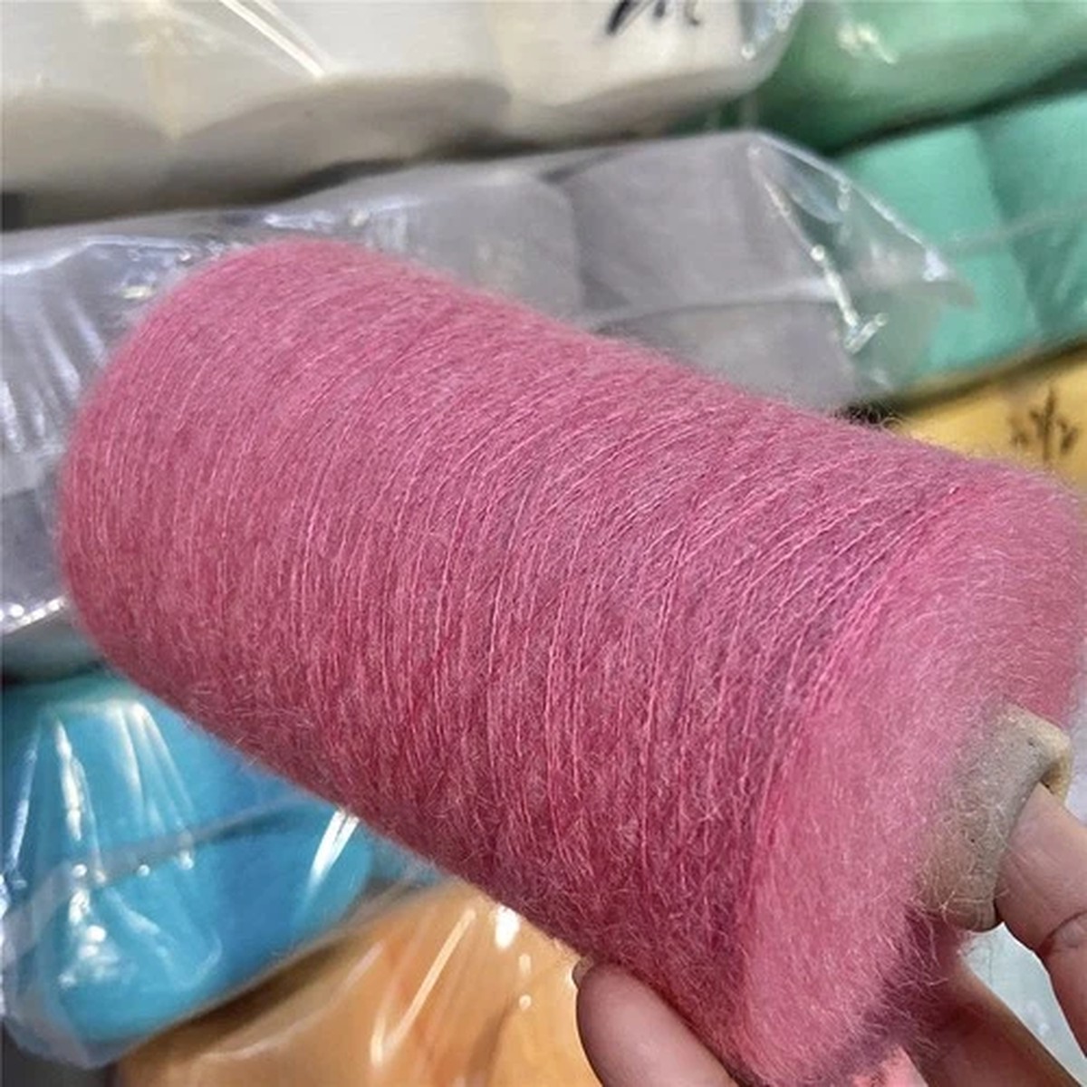 70% Long Pile Mohair Yarn, Soft & Smooth Fine Hand-Knitting Yarn, 250g