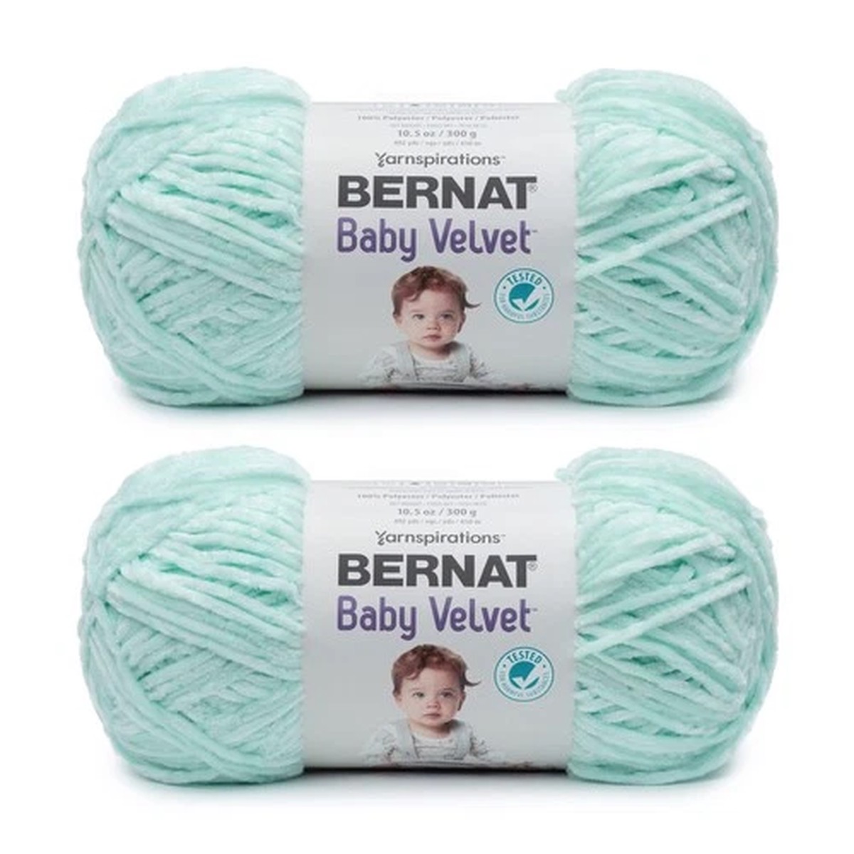 Bernat Baby Velvet Yarn 2 Pack 300G Soft Polyester For Knitting Crocheting