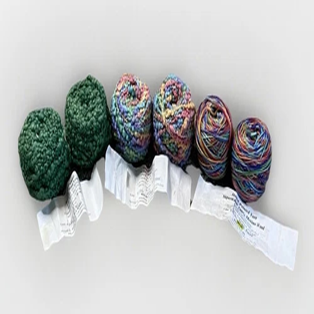 Hand Made Painted Wobbly Wool Yarn Lot Royale Hare Merino 6 Balls