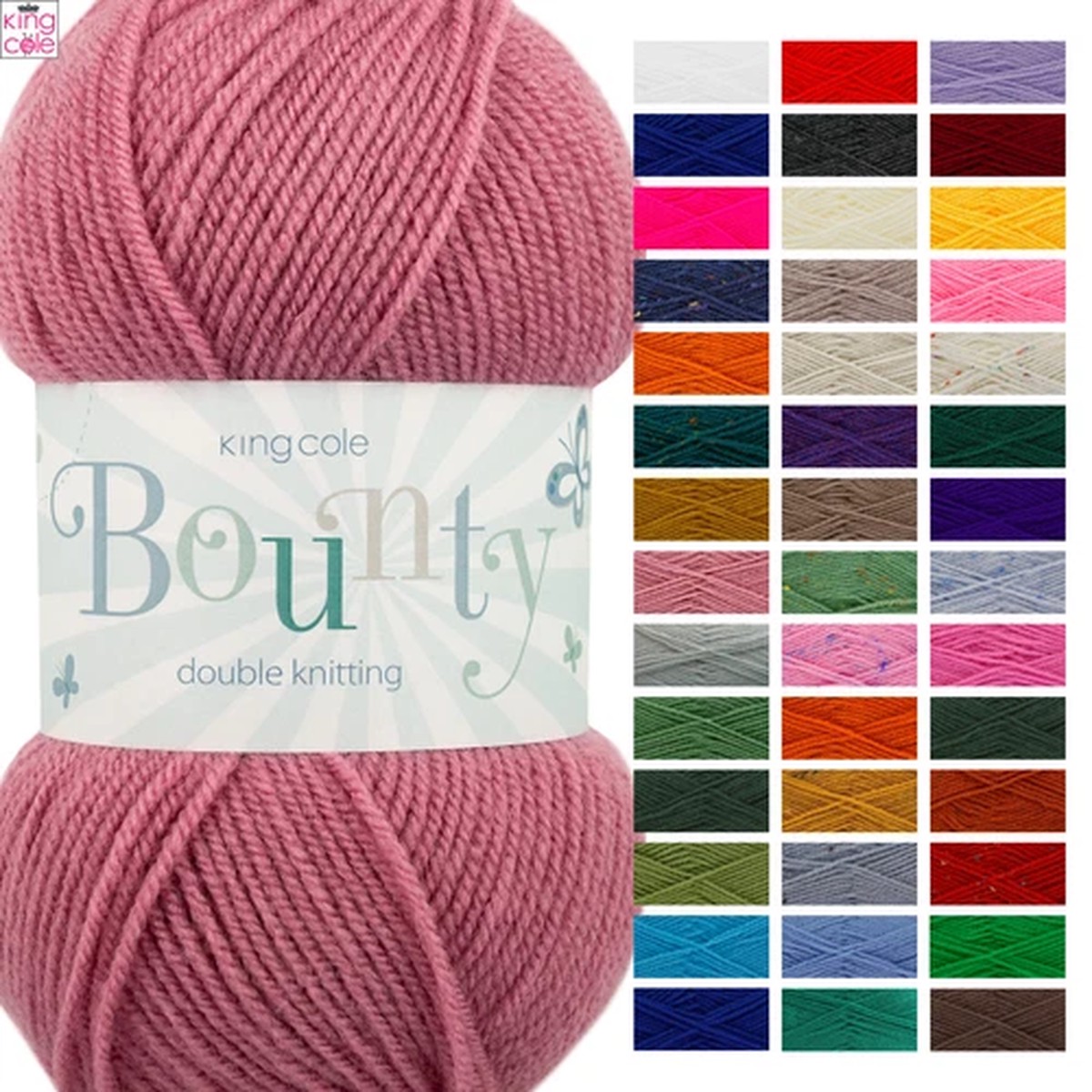 King Cole Bounty DK Knitting Yarn 100% Acrylic 250g Wool Crochet Crafts