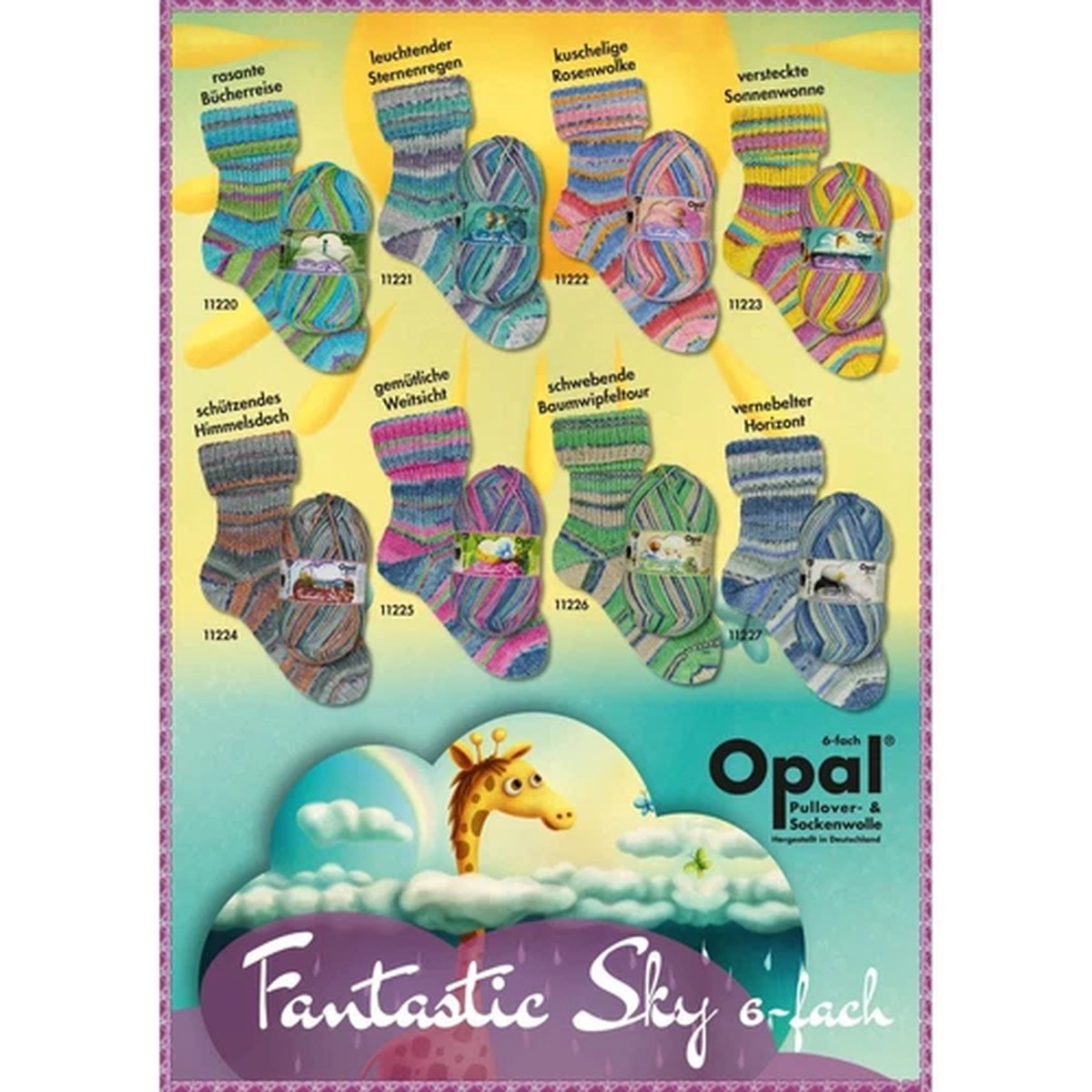 Opal "Fantastic Sky" 6ply Sock Yarn 150g Knitting Wool - Full Range