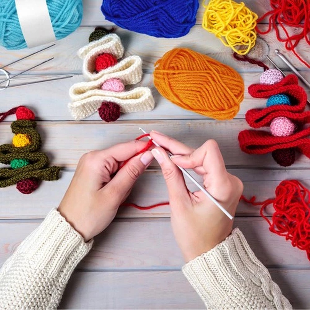 12Pcs Multicolor Wool Yarn for Crocheting Reusable Knitting Handcrafts