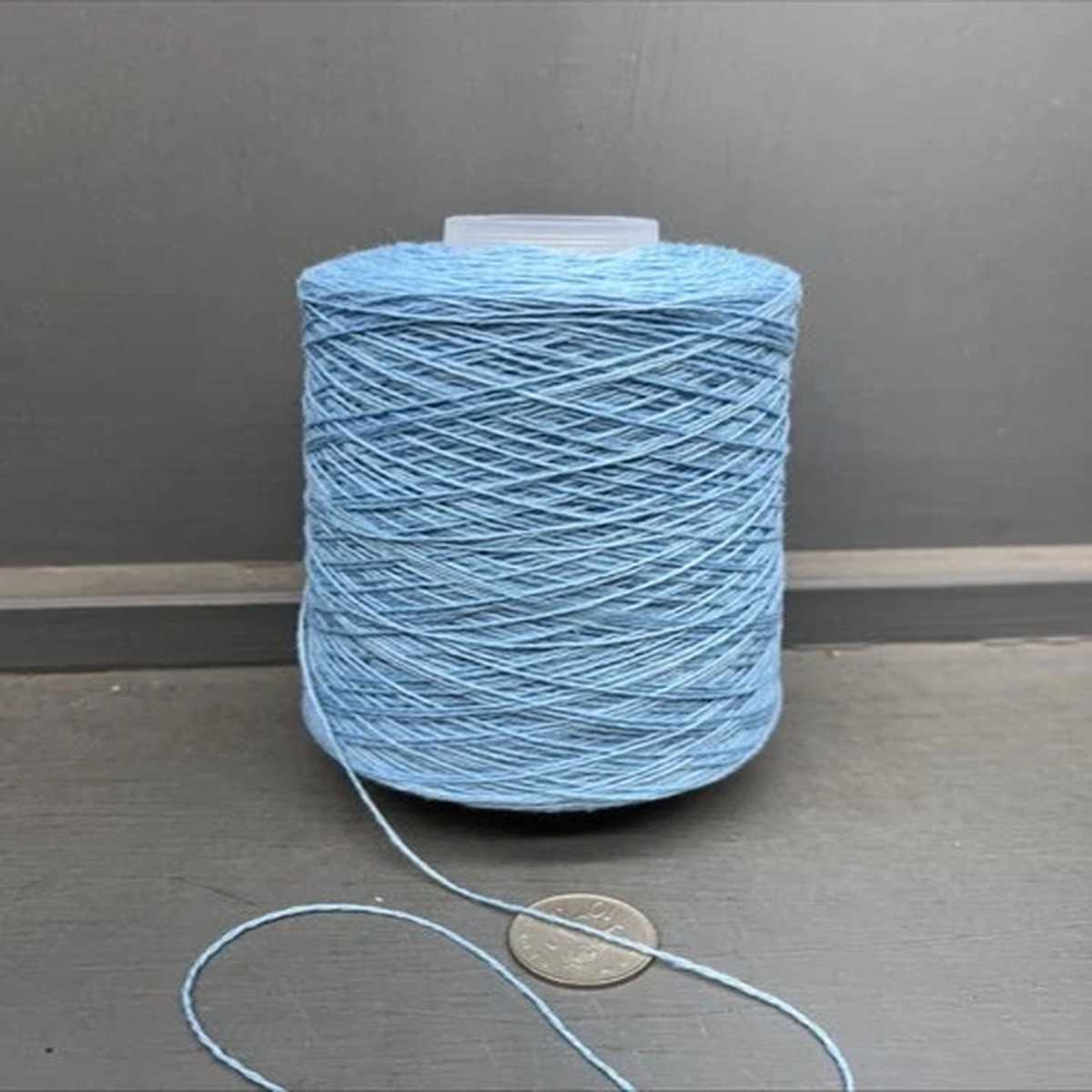 200G 2/14NM 100% GEELONG LAMBSWOOL LAMAINE BY T&D PALE BLUE COLOUR 3 PLY ADONIS