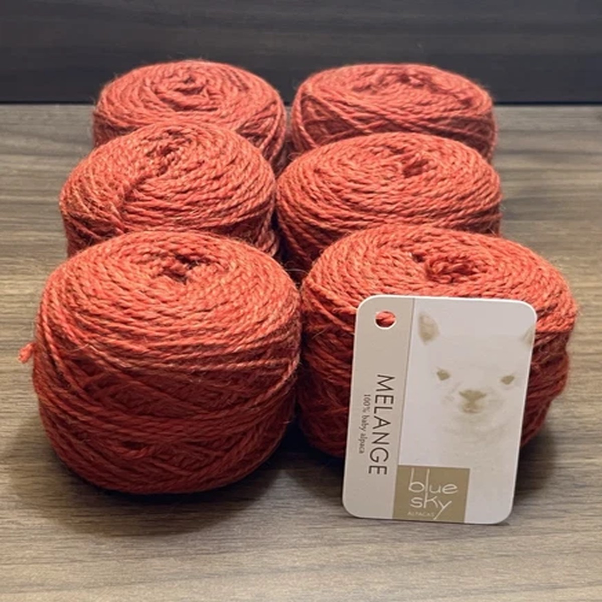 Blue Sky MELANGE Yarn SALSA #806 100% Baby Alpaca 50gr/100meters ea. Set of 6