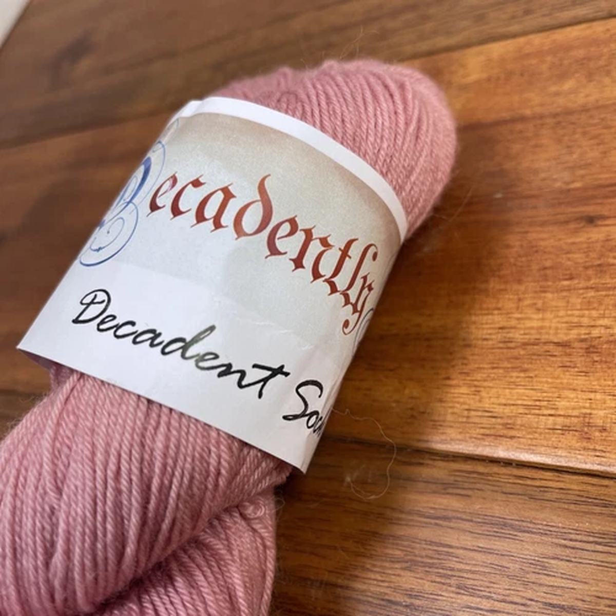 Decadently Divine Sock Fibers 100g 438 yd Pink Blush - Bluefaced BFL Superwash