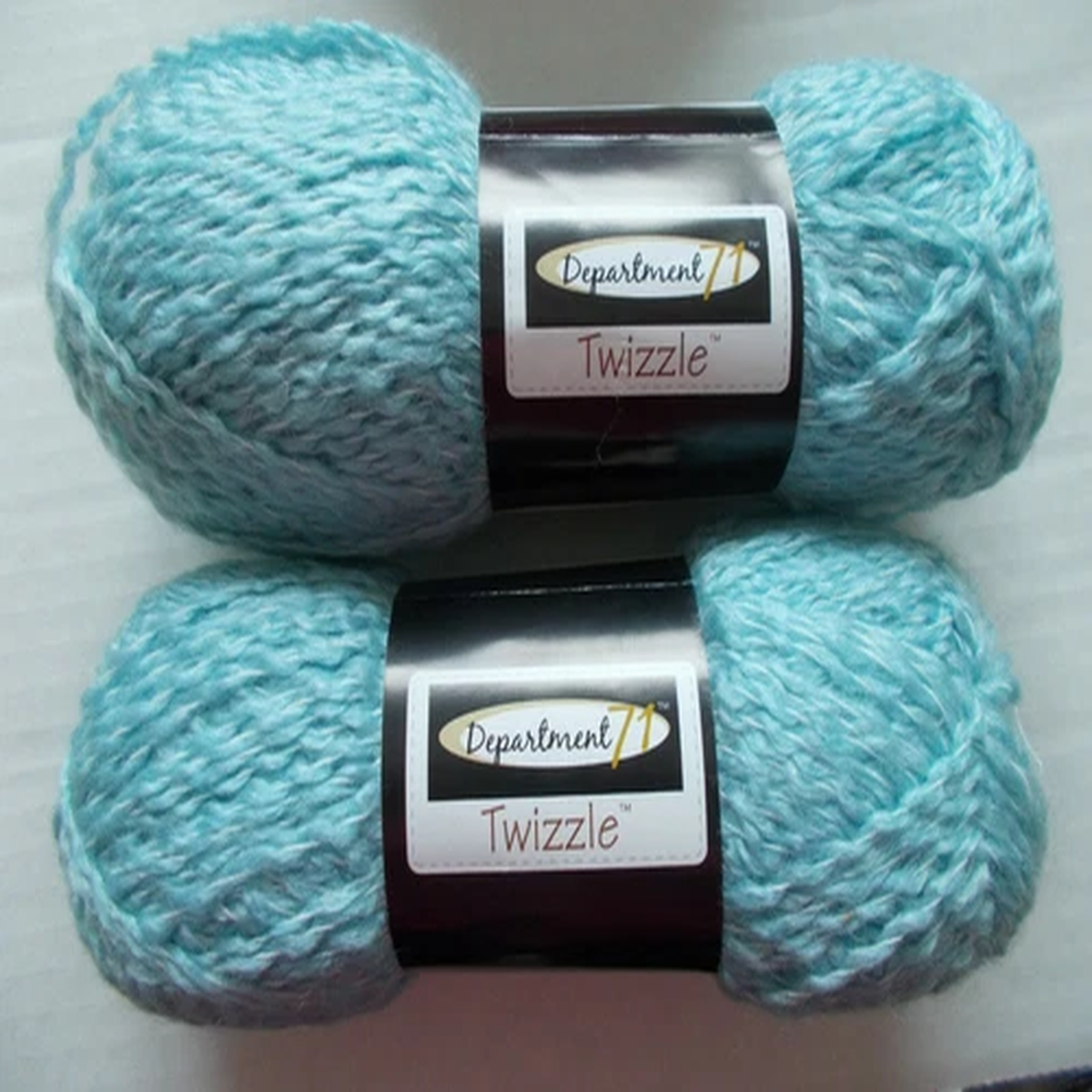 Department 71 Twizzle wool blend yarn, Blue raspberry, lot of 2 (98 yds each)