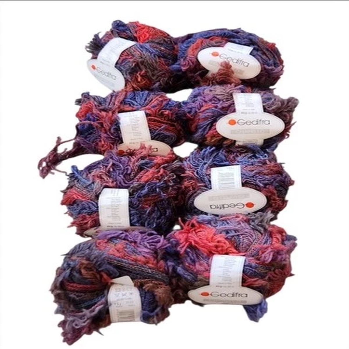 Gedifra Chapello Yarn Lot 8 Skeins Wool Blend Italy Textured Eyelash Yarn