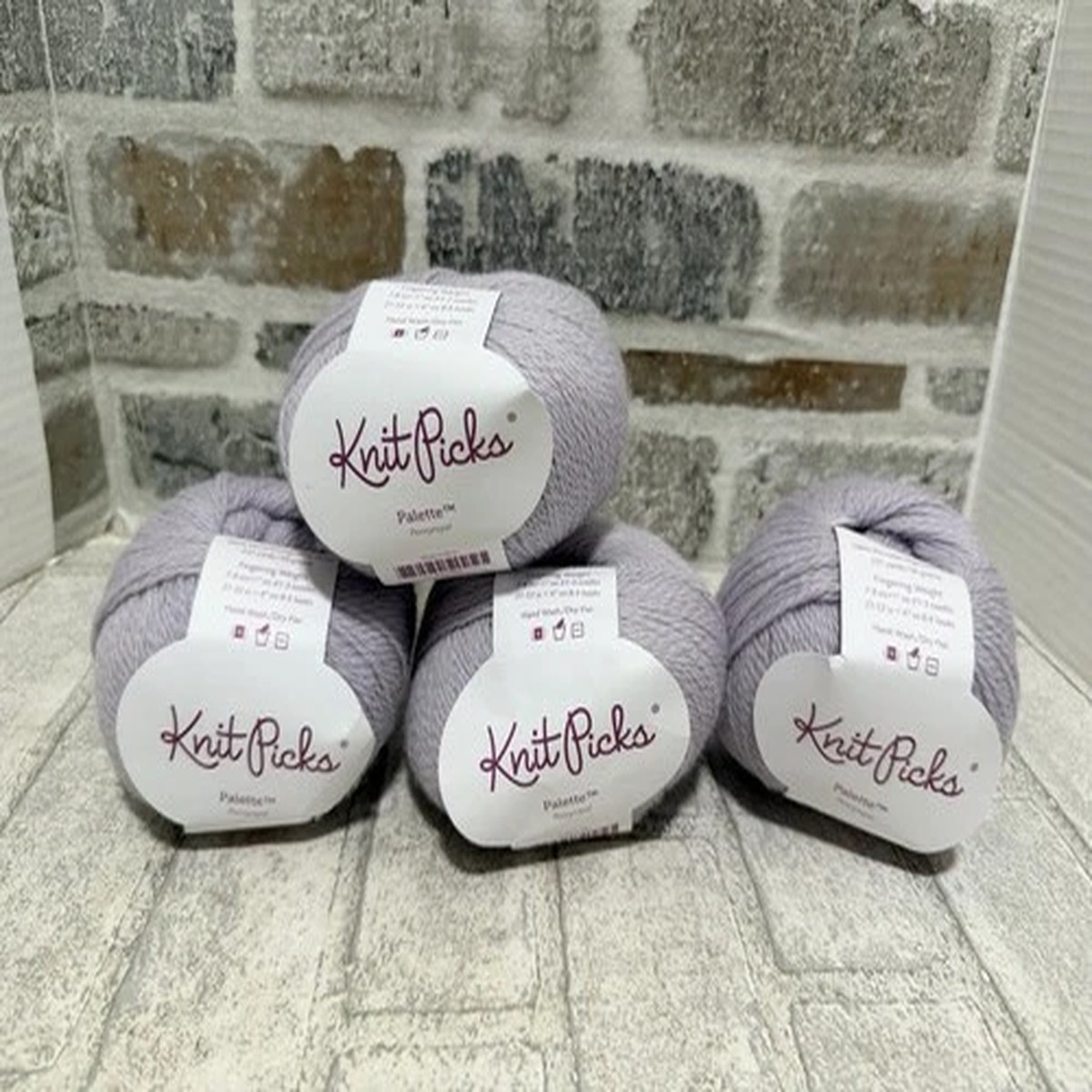 Lot Of 4 Knit Picks Palette Yarn Peruvian Highland Wool - 231 yards Pennyroyal