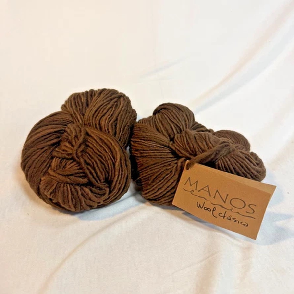 Manos del Uruguay Wool Clasica Yarn 2 Skeins Brown Handspun Pure Wool Kettle Dye