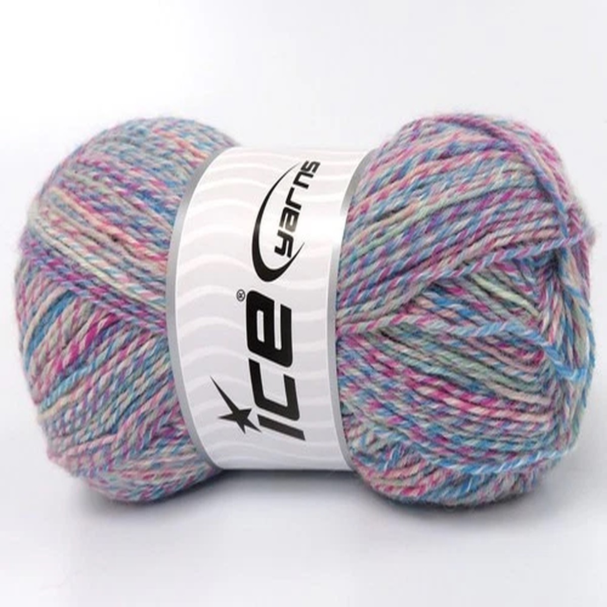 Pink Blue Cream Smart Sock Yarn 83520 Ice Yarns Superwash Wool Nylon 100gr 437yd