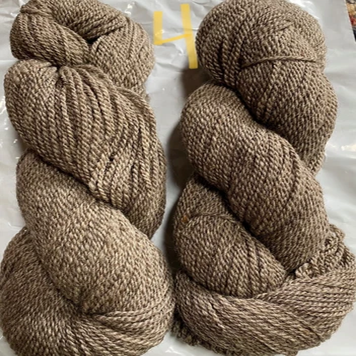 Plain Yarn 100% Romney organic wool ltd. yarn from Lancaster Cty PA 2 skeins