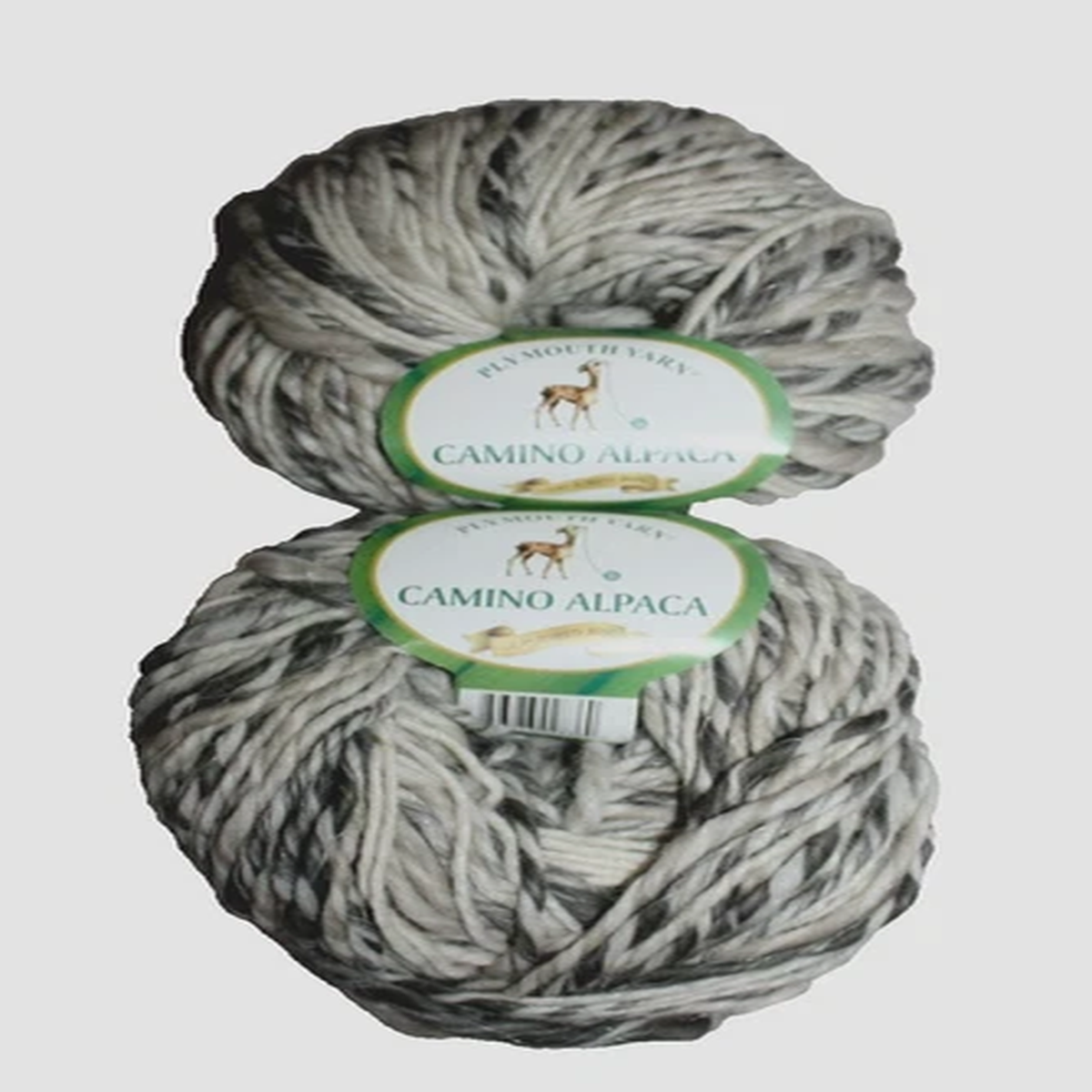 Plymouth Yarn Camino Alpaca Lot 2 Skeins color 100 Pebble Variegated Lot200 Peru