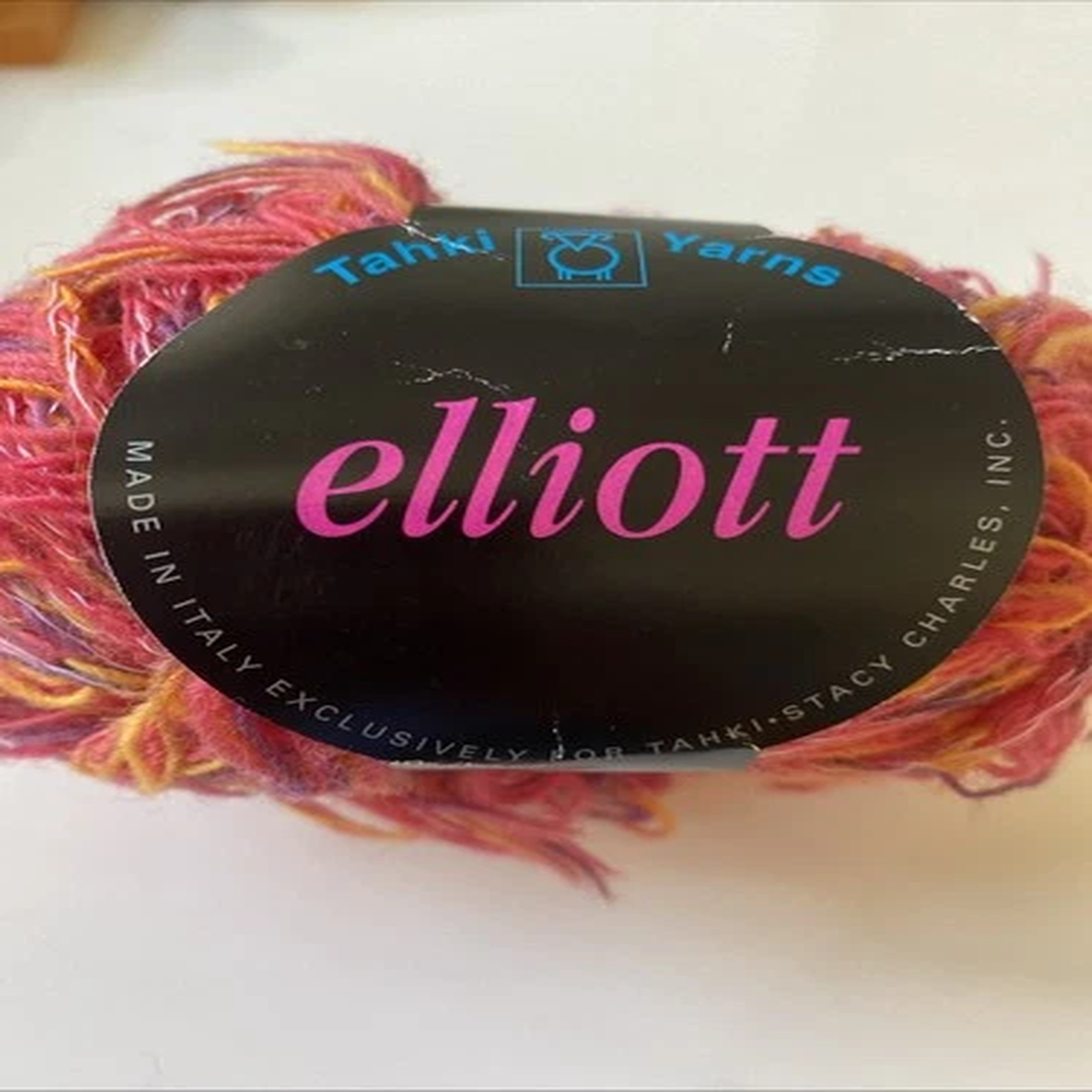Tajik Yarns Elliot Italian Yarn 1.75oz 50 Gm 60 Yds Red/ Orange