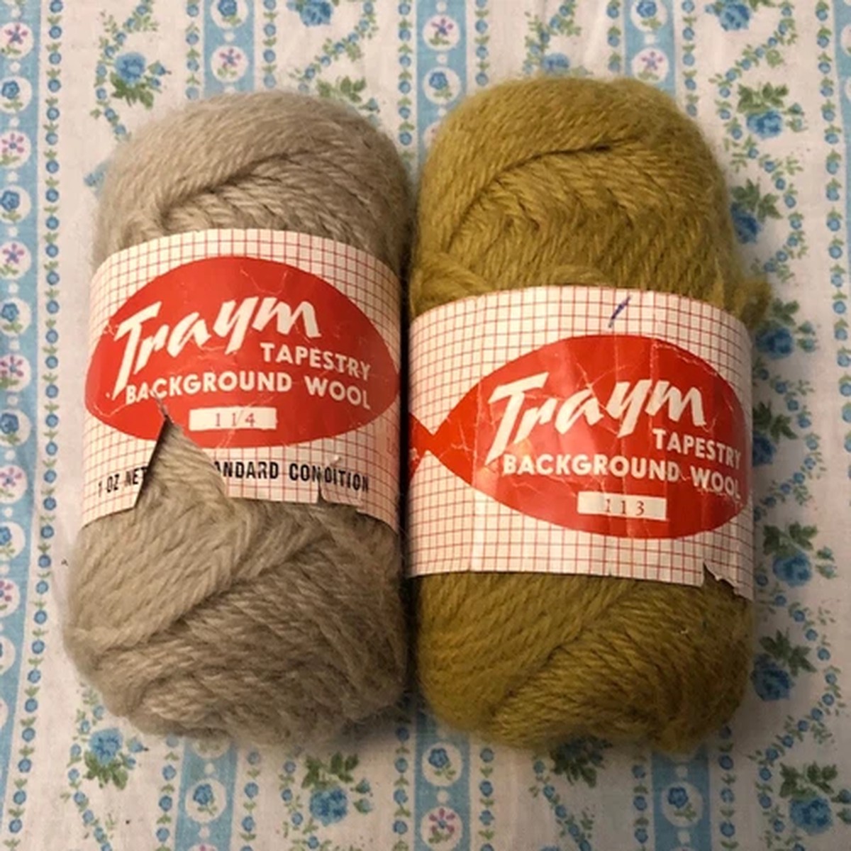 Vintage Traym Wool Yarn: Tapestry Background