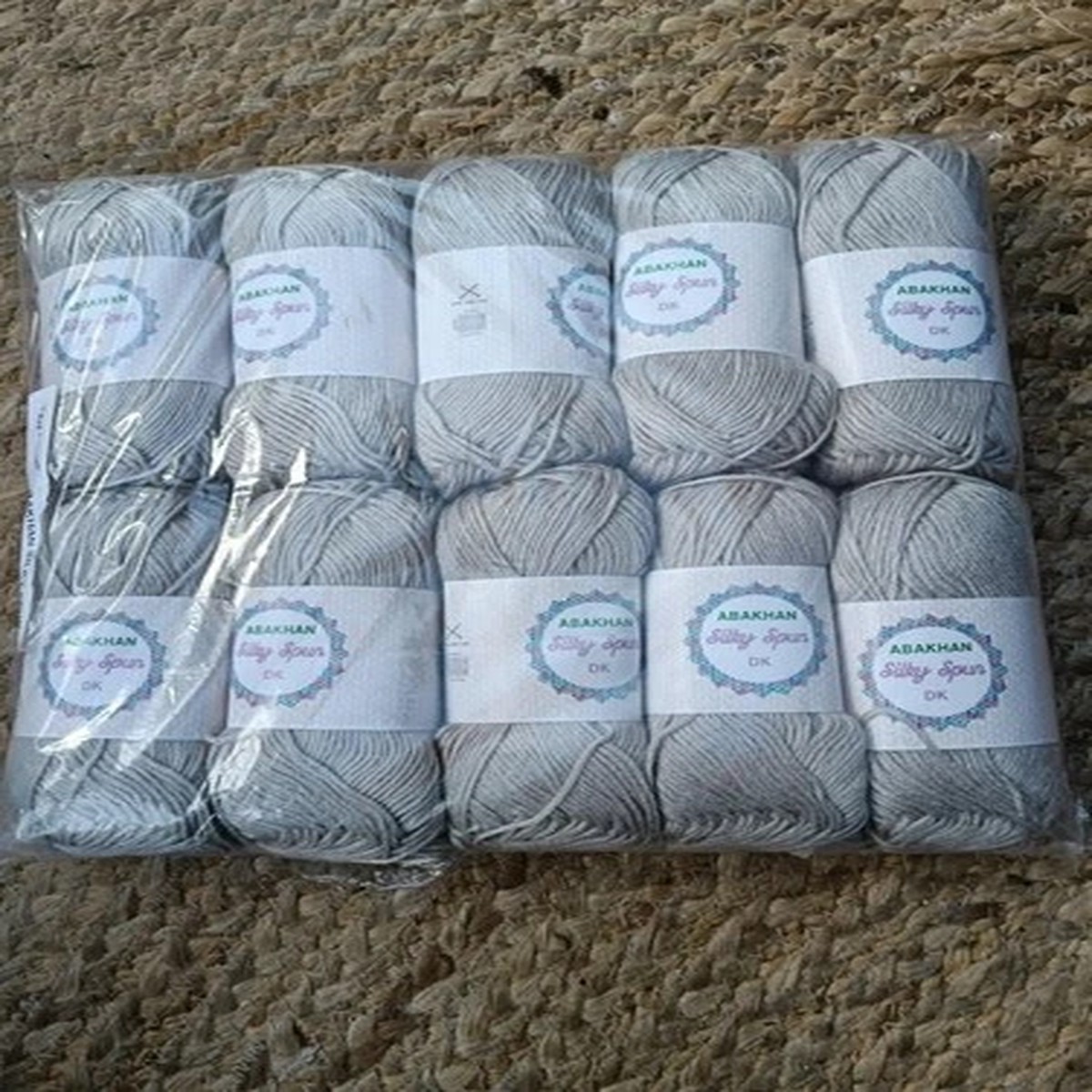 500g ABAKHAN SILKY SPUN 03 BISCUIT brown mercerised - WOOL YARN 4mm DK plain