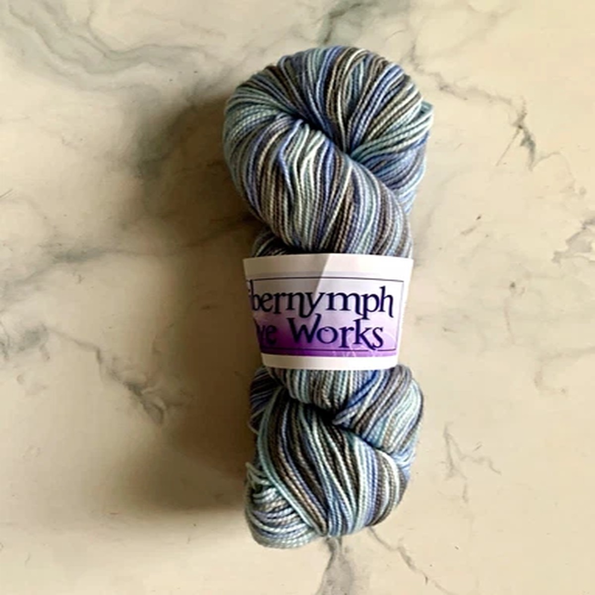 Fibernymph Dye Works Bounce Fingering SW Merino/Nylon Self-Striping Spring Skies