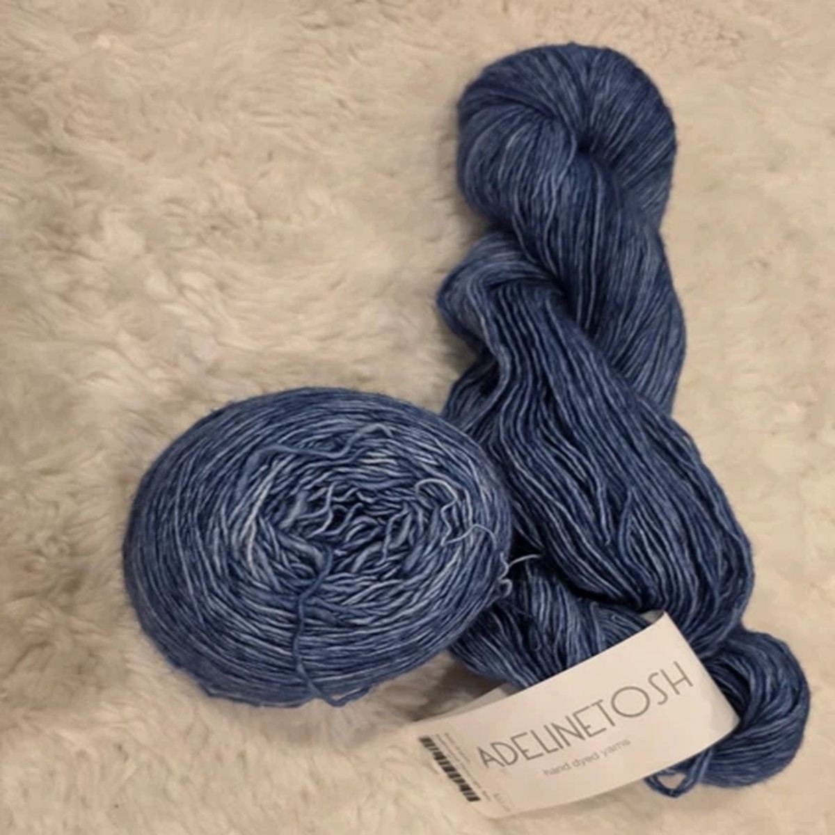 Madelinetosh Merino Light, lot of 2 skeins, blue, ultra soft yarn
