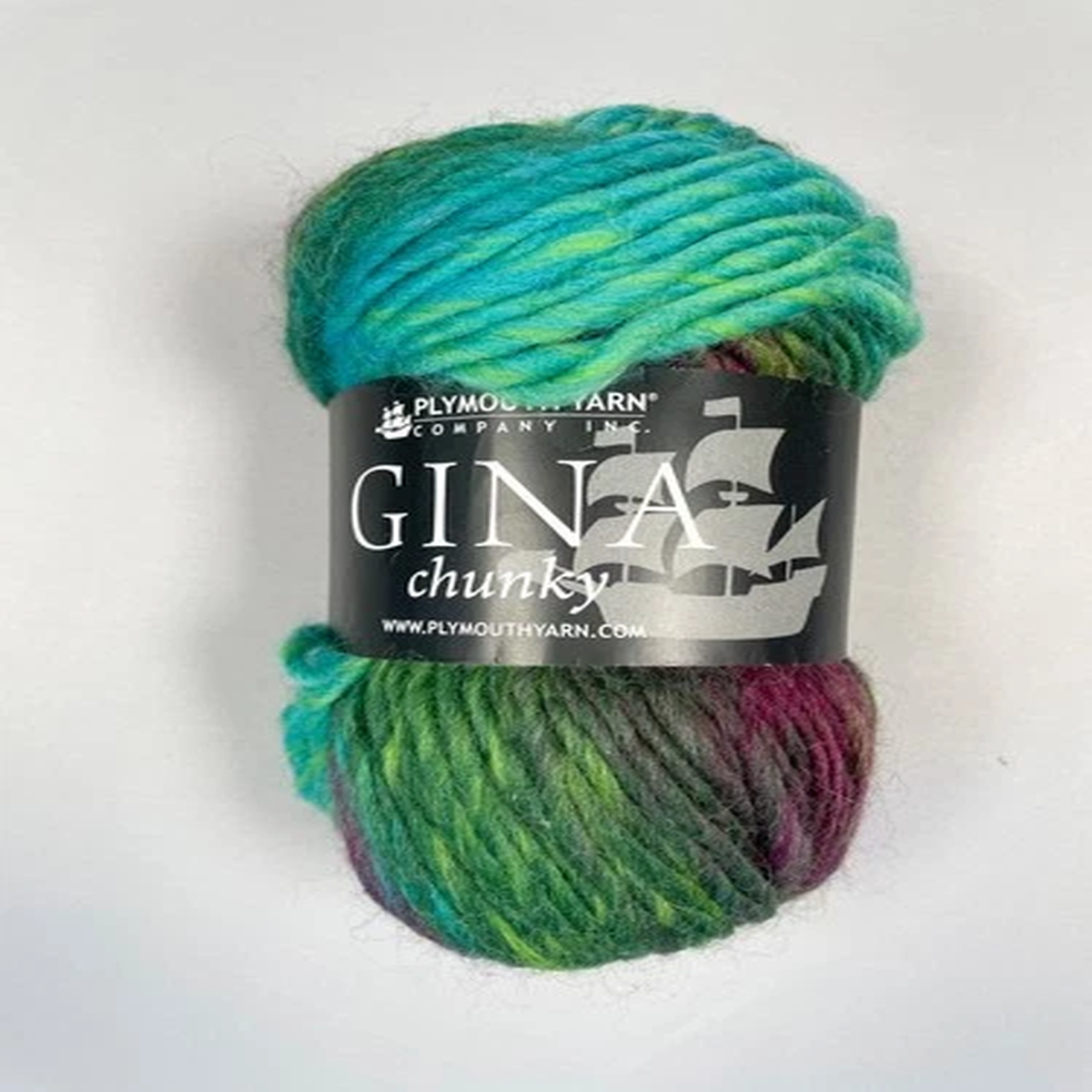 Plymouth Yarn Company GINA 100% WOOL 1 Skein (color: greens, purples & blues)