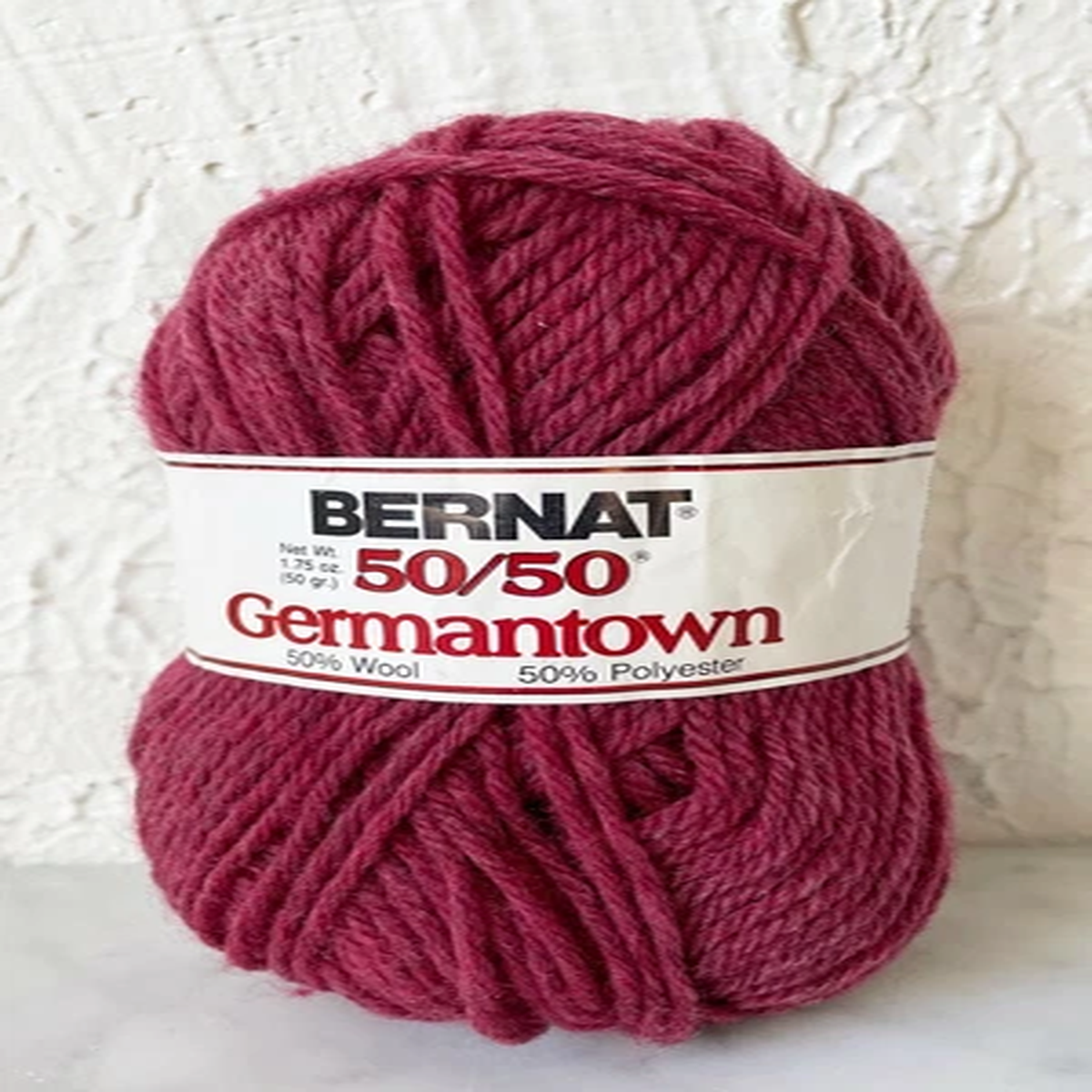 Bernat Germantown 50/50 Wool/Polyester Yarn - 1 Skein Claret #2629