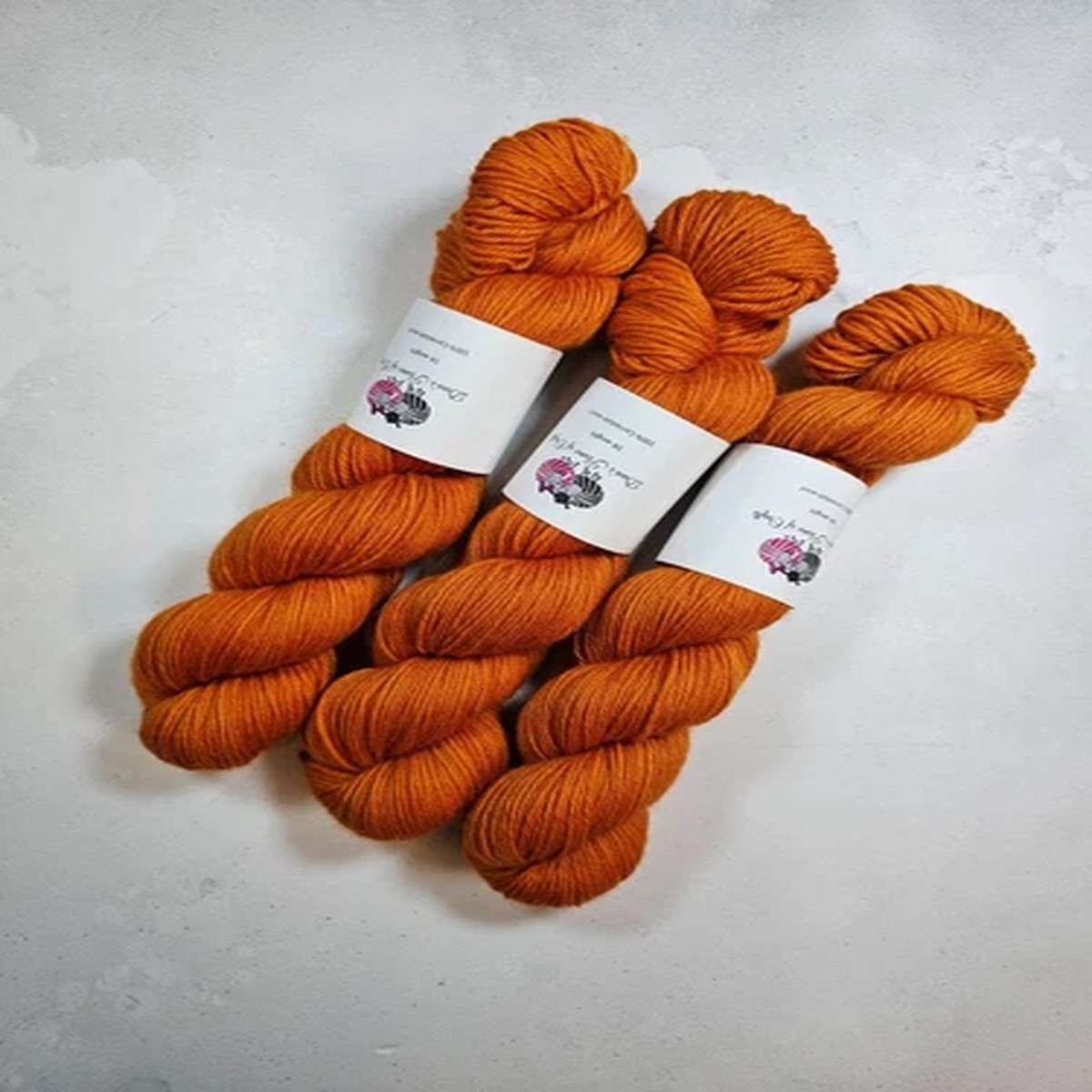 Corriedale DK weight yarn, 100 g, BURNT ORANGE