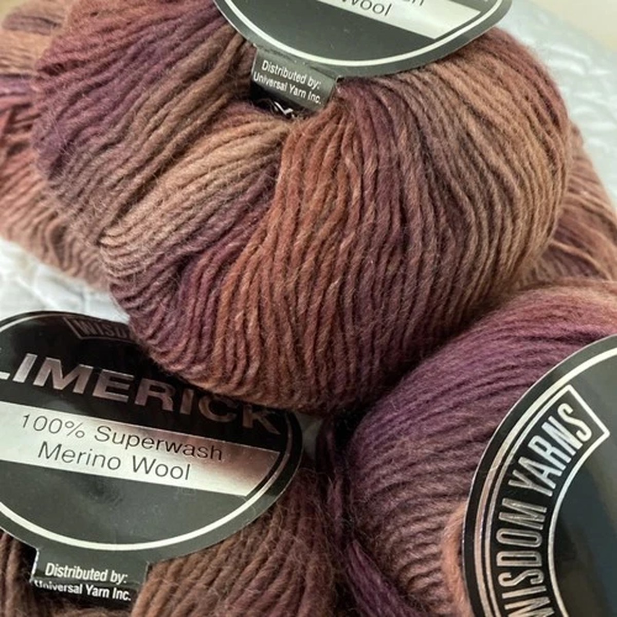 Lot Is 5 Merino Limerick Yarn. Wisdom Yarns