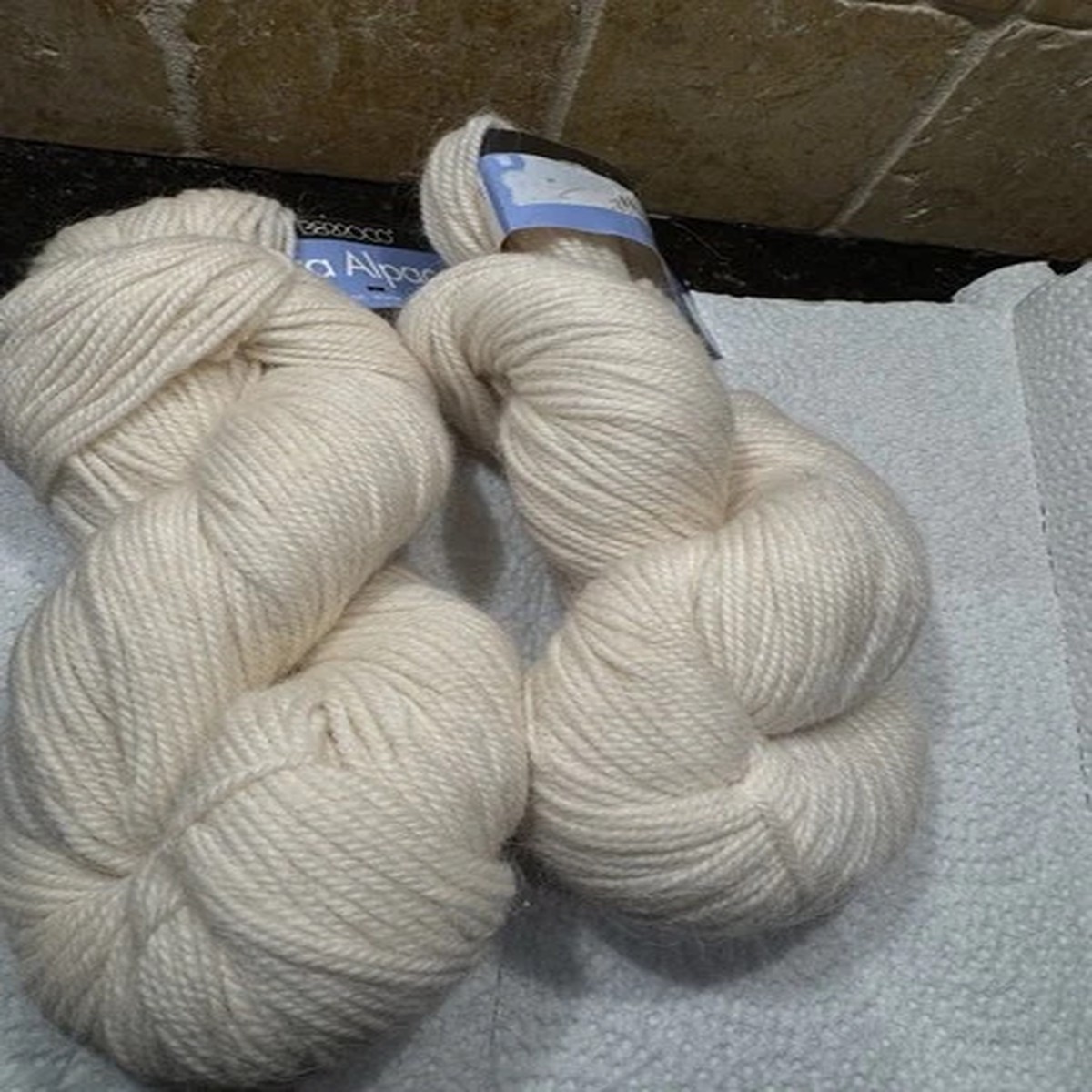 Lot of 2 Berroco Ultra Alpaca 6201 dye lot 705 Winter White, 50 alpaca 50 wool