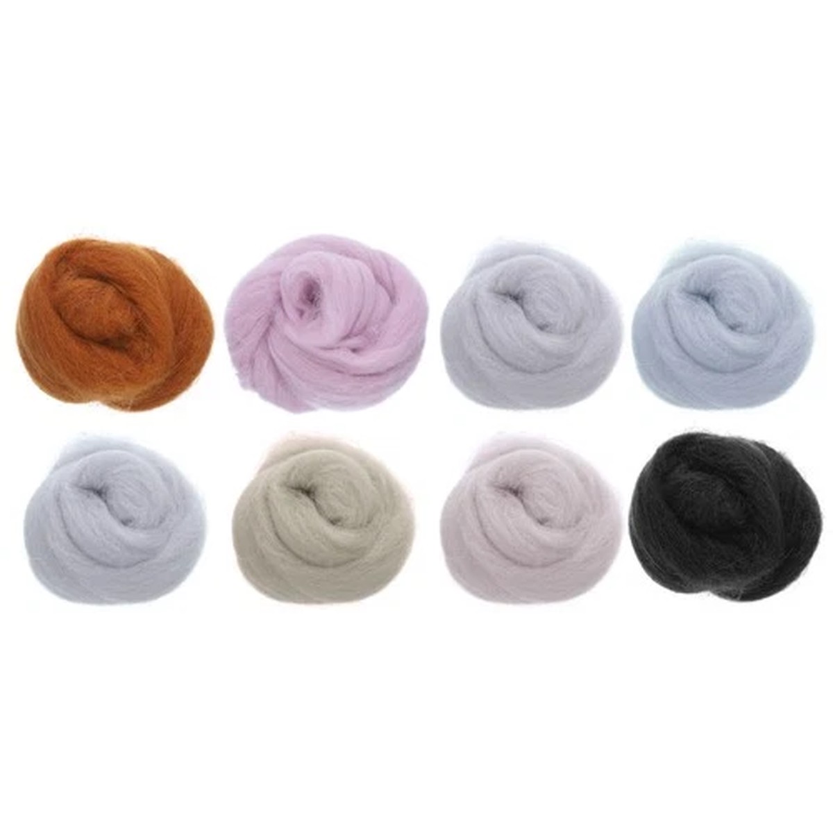 Needle Felting Wool, 2.82oz Wool Roving Yarn, 8 Color, 10g/pack