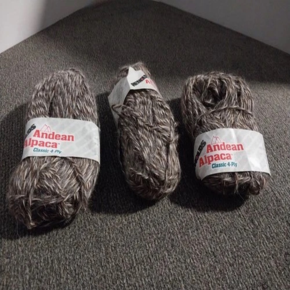 Reynolds Andean Alpaca 4-ply Yarn 50g 110yds Color 949 - Lot Of 3