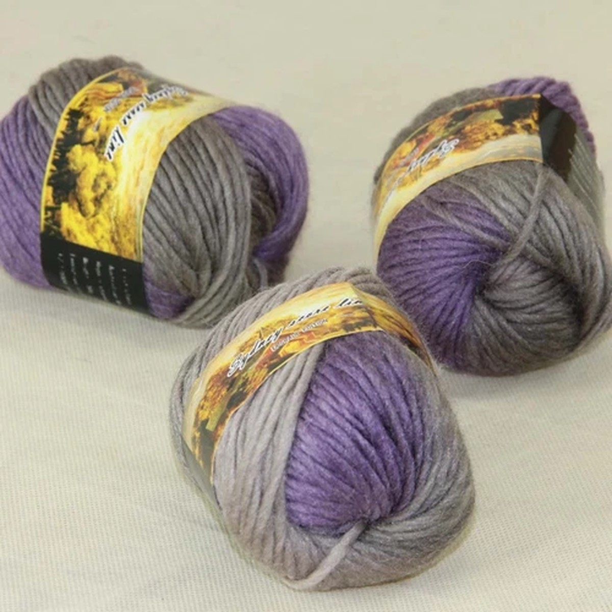 Sale 3 Skeinsx50g NEW Hand Wool Knitting Yarn Chunky Colorful Scarves Shawls 15