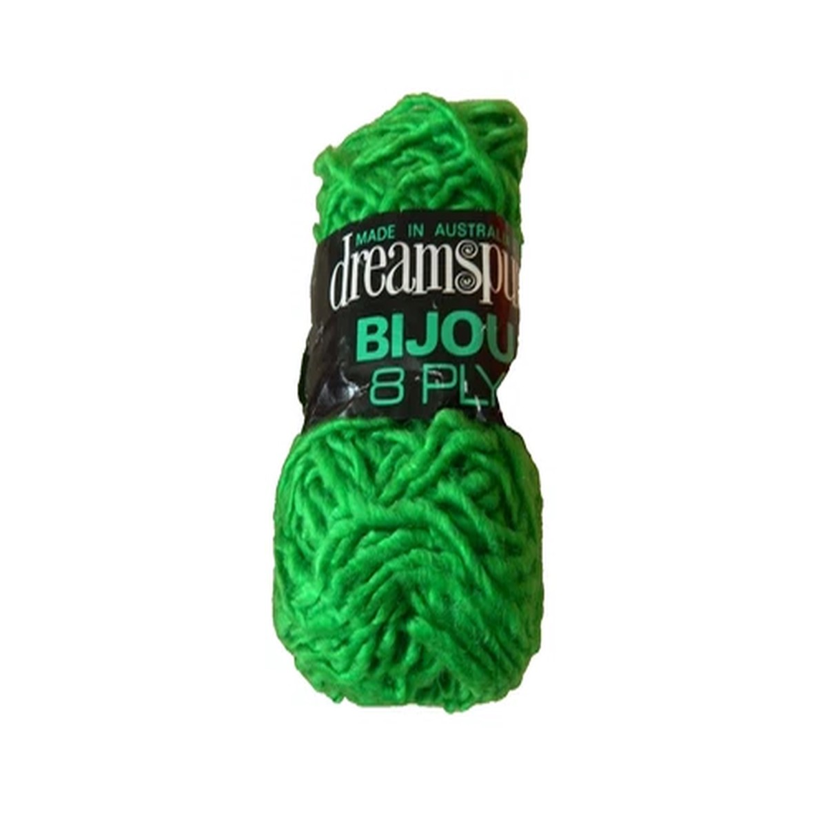 Yarn DREAM SPUN Acrylic Wool 8ply BIJOU Bright Green Craft Hobby Made Australia