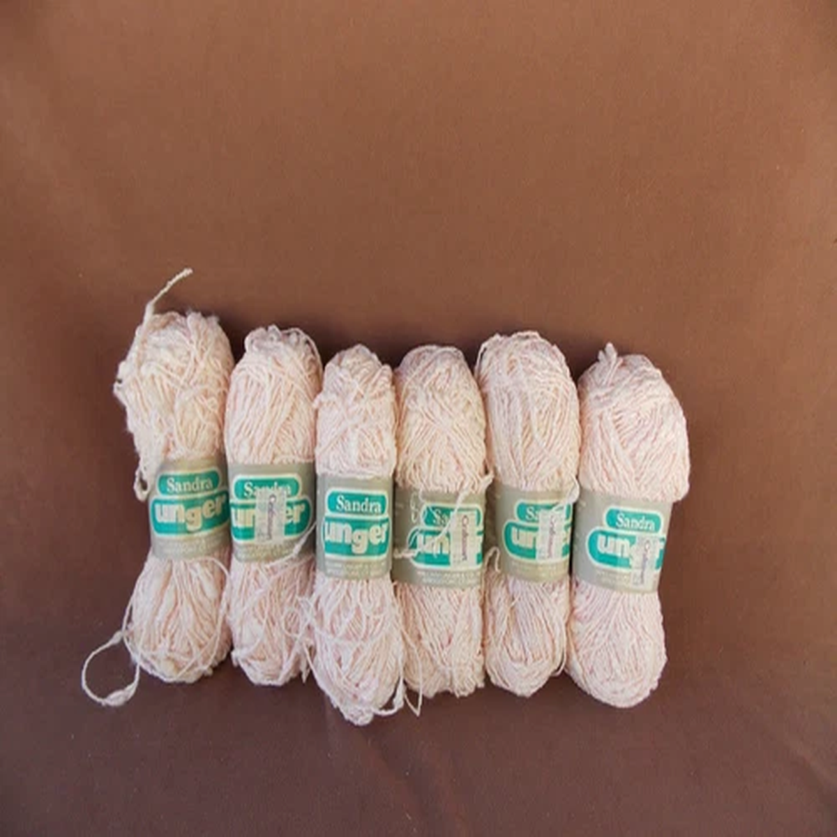 6 Sk Unger Sandra 50g 67% Viscose 33% Cotton Light Pink Yarn